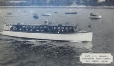 Postcard ME Bar Harbor Captain J B Benson's Sightseeing Yacht Liberty Old Vtg picture