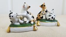 Antique German Porcelain  Leopard Cats Two Kittens Playing. Gold Chelsea Mark picture