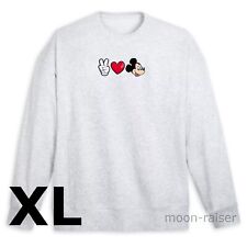 Disney Peace Love Mickey Mouse Pullover Sweatshirt Women's XL Oversized Fit picture