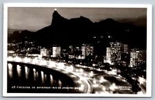 Real Photo Postcard RPPC Rio de Janeiro Brazil Botafogo Beach picture