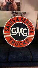 Authentic Sales & Service GMC Trucks Double Sided Sign picture