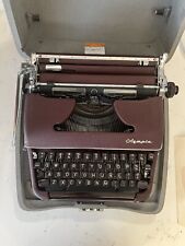Vintage Olympia SM3 Typewriter With Case, Burgundy. picture