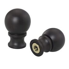 DGBRSM 2pcs Dual -Thread Lamp Finial Oil Rubbed Bronze Steel Ball Knob Lamp  picture