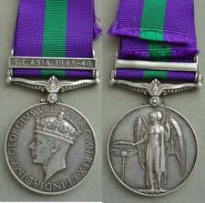 British Medal to 14 BN Frontier Force RIF GSM SE ASIA 1945-46 JOGINDAR SINGH  picture