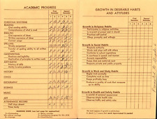 1957/58 FIFTH GRADE REPORT CARD - ST.JOHN BERCHMAN SCHOOL ARCHDIOCESE OF CHICAGO picture