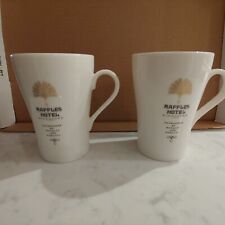 Set of 2 Raffles Hotel Singapore Coffee Cup Mug Unused Porcelain picture