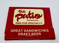 The Patio Restaurant For Ribs CHICAGO Orland Park Bridgeview FULL Matchbook picture
