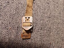 US WWII M-1 STEEL HELMET BRASS BUCKLE AND KEEPER CHIN STRAP PART ORIGINAL. picture