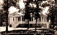 Real Photo Postcard Colonel Lindbergh's Home in Little Falls, Minnesota picture