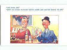 Unused Bamforth comic MAN COMPLAINS ABOUT THE TASTE OF HIS BEER 60k cards k7990@ picture