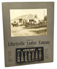 Antique Libertyville Lumber Company Advertising Wall Calendar Photo IL 1912 picture