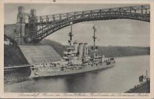Postcard Ship Kaiser Wilhelm Kanal Unter der Lebensader Brucke picture