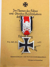 1PC German 1939 Badges Iron Cross Prussia Military Medal With Silver Oak Leaves picture