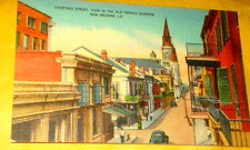 CHARTRES STREET Linen New Orleans La Postcard picture