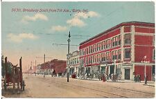 Broadway South From 7th Avenue in Gary IN Postcard 1911 picture