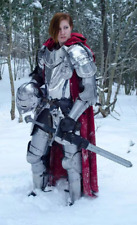 18Gauge Medieval Knight Suit Of Armor Templar Combat Full Body Armor in steel 18 picture