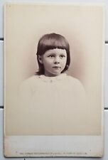 Cabinet Card Photo Girl Child July 1880 Newport RI William Notman Vintage   picture