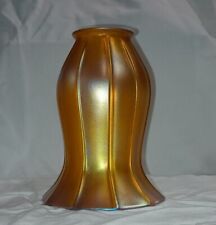 QUEZAL Antique  Signed ''PRICE REDUCED''- ART GLASS LAMP SHADE  HT 6