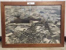 Vintage Framed Aerial B+W Photo Easton Maryland 1930s-40s picture