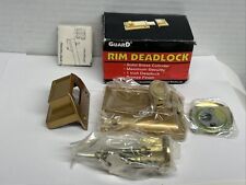 Vtg Guard Bronze Finish 505B Rim Deadlock Single Cylinder•Solid Bolt Key Lock picture