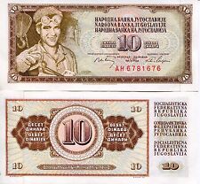 SFRJ UNC Yugoslavia 1968 10 Dinara Socialist Yugoslav Communist Banknote Heralić picture