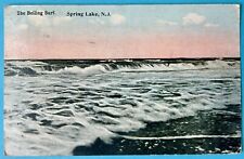 The Boiling Surf. Spring Lake New Jersey. NJ 1915 Vintage Postcard picture