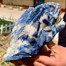 4.59LB  Rare Natural beautiful Blue KYANITE with Quartz Crystal Specimen Rough picture