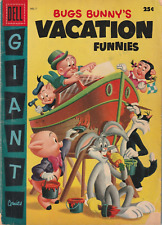 BUGS BUNNY VACATION FUNNIES #7   100-PAGE GIANT  DELL  SILVER-AGE  1957 picture