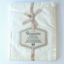 Pillow Cases VTG WamSutta SuperCale 100% Cotton 20x26 Offwhite 200 Thread Count picture