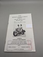 Vintage 1958 Bentley's Motorcycle Catalog Agent For Harley-Davidson & Lambretta picture