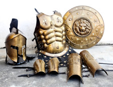 Handmade Muscle Jacket With Armor Spartan Helmet & Shield picture