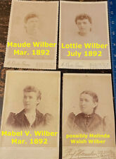 4 Cabinet Photos Wilber Ladies San Jose, CA by Dr Haussler & Bowen Studios c1892 picture