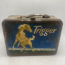 Vintage 1956 Trigger Metal Lunch Box American Thermos Bottle Company No Thermos picture