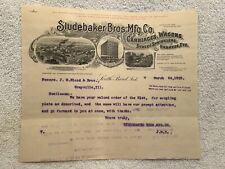 1992 Letter Studebaker Bros. Mfg. Co. South Bend  IN Carriages Great Graphics picture