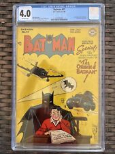 1948 D.C. Comics Batman 47 CGC 4.0 1st Detailed Origin of Batman. picture