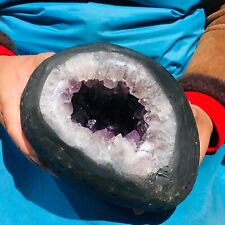 7.92LB AMETHYST CLUSTER GEODE FROM URUGUAY CATHEDRAL DISPLAY SPECIMEN 846 picture