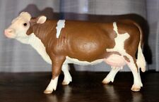 Schleich SIMMENTAL COW Dairy 2008 Farm Figure Brown White D-73527 - RETIRED picture