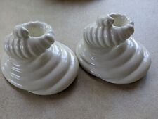 Vintage Swirl Shell Horn Shaped Candle Holders 2 picture