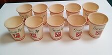 VTG 1960's 7UP Soda Wax Paper Cups 9 ounce Unused - Lot of 10 picture