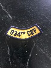 80s Patch USAF 934th CEF Civil Engineering Flight Squadron Arc Tab Rare Vtg MN picture