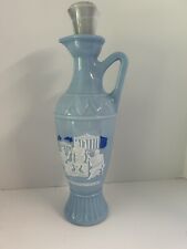 VTG 1961 Jim Beam Wedgwood Blue Decanter/Vase W/Stopper Greek Roman Socrates EUC picture