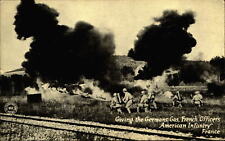 WWI Chicago Daily News~flame thrower Giving Germans Gas American Infantry France picture