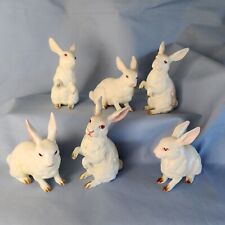 Vintage Lefton Albino Bunny Rabbit Figurine White Porcelain H880 ~ YOU PICK picture