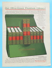 1897 Christian Heald Library Olive Green Book Set Magazine Advertisement picture