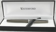 Waterford Marquis Claria Gunmetal & Chrome Fountain Pen - Medium Nib -New in Box picture