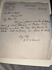 Antique Letter 1906 from Pastor of First Congregational Church Westminster VT picture