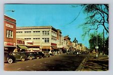 Columbus GA-Georgia, Broadway Looking North Drugstore Vintage c1957 Postcard picture