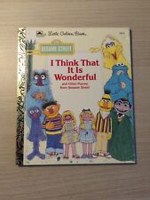 Vintage I Think That It Is Wonderful Little Golden Book 1984 Sesame Street  picture