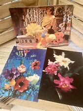 3 Vintage 3D Postcard Floral Collectors picture