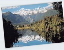 Postcard Mt. Tasman & Mt. Cook Lake Matheson New Zealand picture